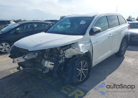 2018 Toyota Highlander Hybrid Xle z USA, uszkodzony, nr VIN 5TDJGRFH2JS051886